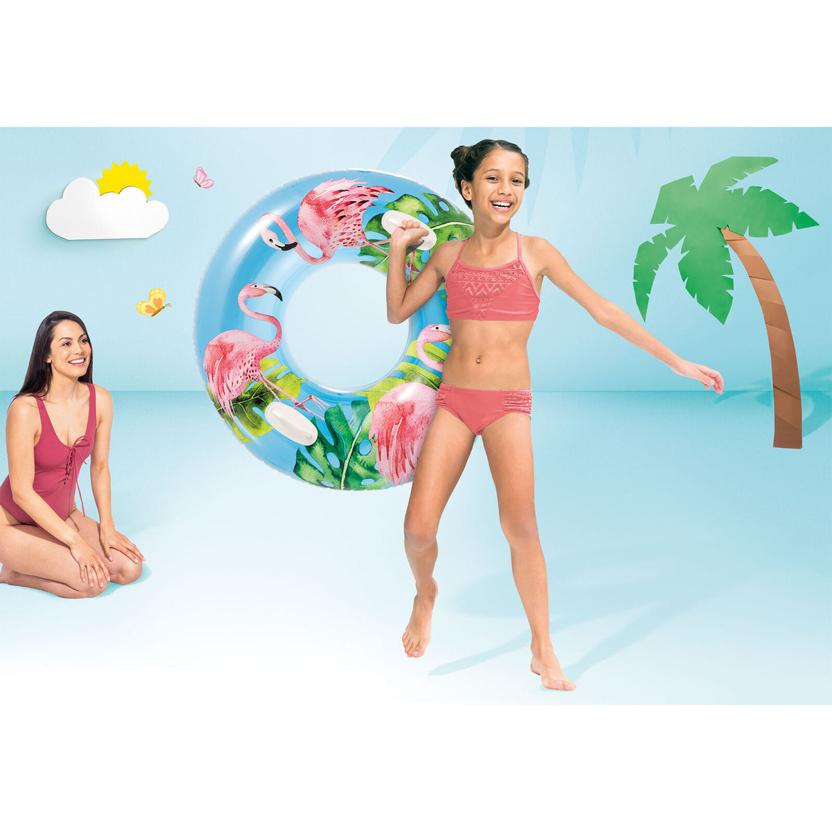 Pool Floating Tube, Lush Tropical Tube. 1 Tube, 38 in, for Age 9+