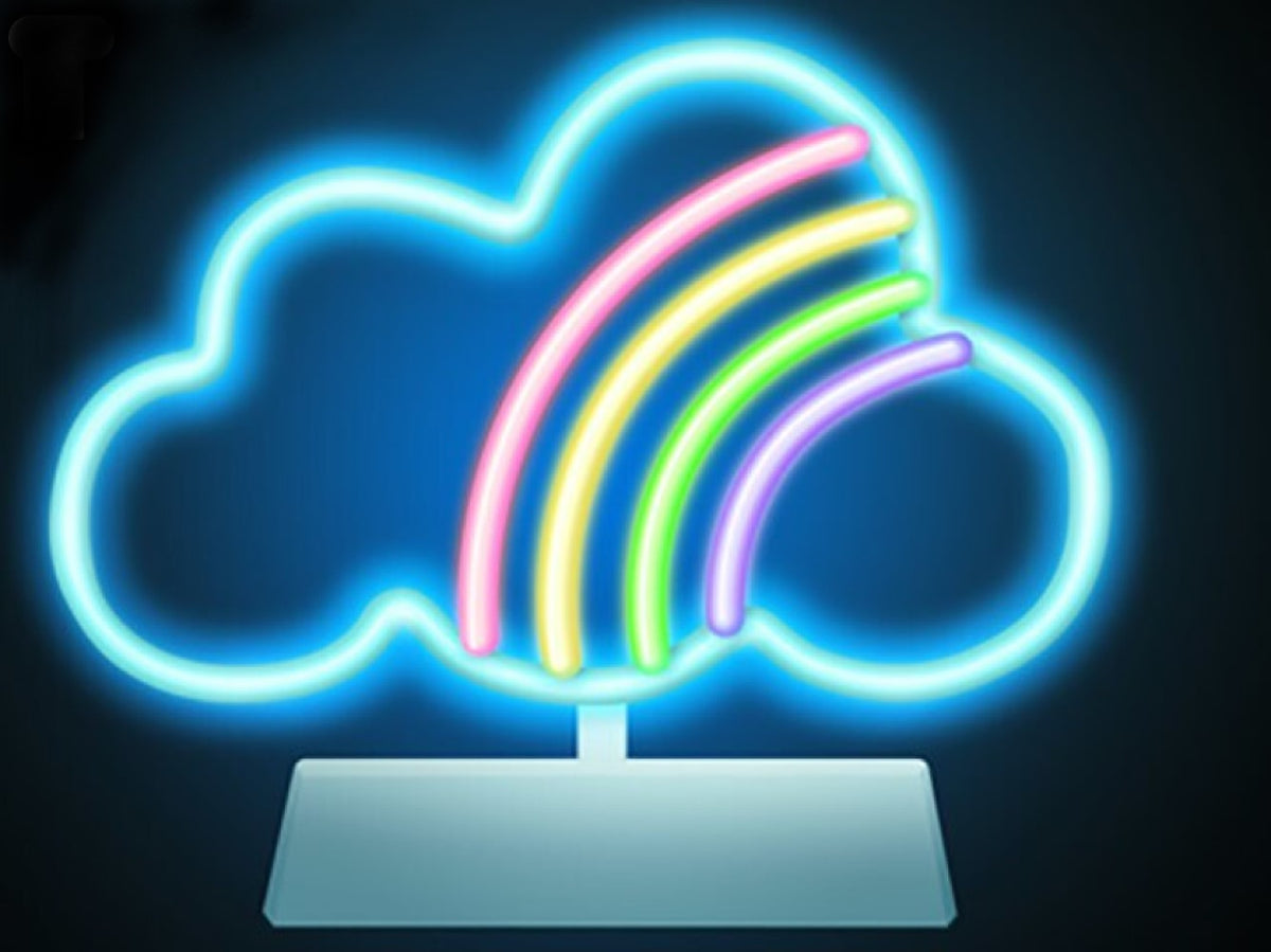 Brookstone Rainbow Cloud Tabletop LED Neon Lamp Light Aura In