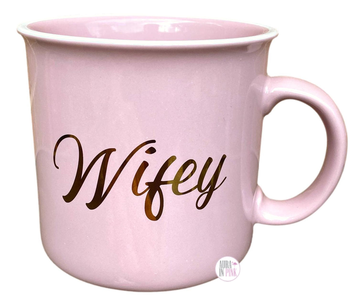 Wifey, Mama Bear, Boss Babe Pink Ceramic Large Coffee Mug – Aura In Pink  Inc.