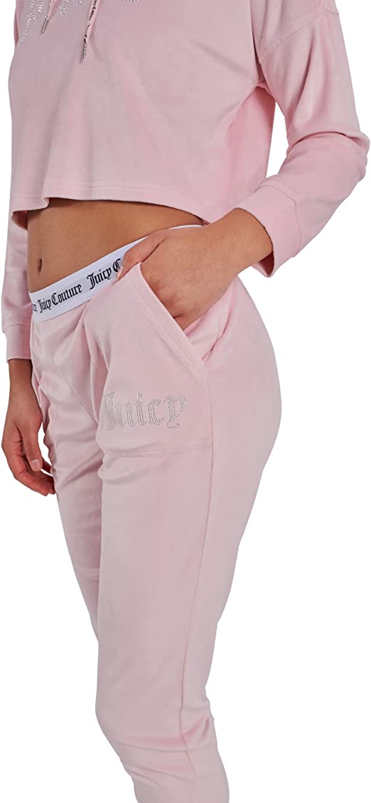 Juicy Couture Sleepwear Ladies Cashmere Rose Pink Velour Luxe Bling Lo –  Aura In Pink Inc.