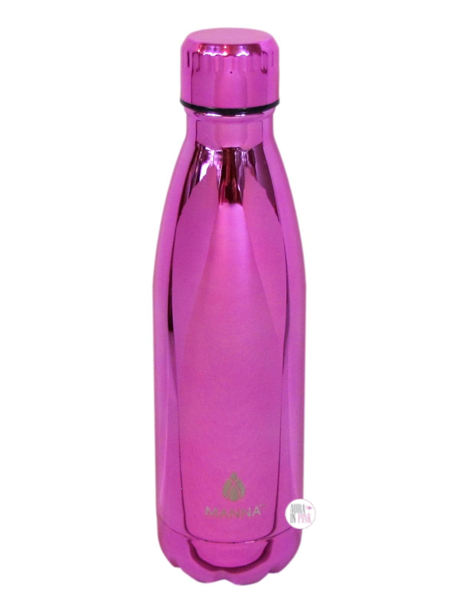 Manna Vogue S/2 25-oz Double Wall Stainless Steel Water Bottles 