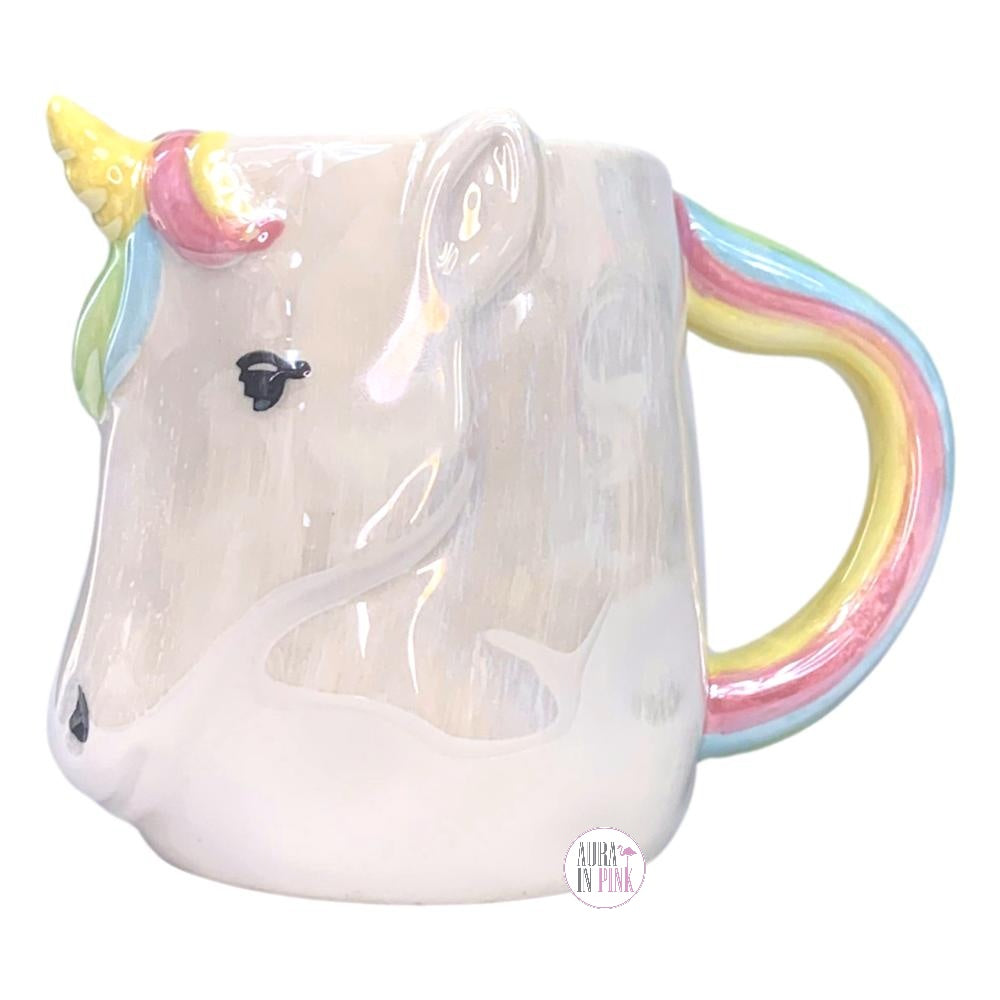 Lila Unicorn I Poop Rainbows 10oz Mug Cup Unicorns Stars Magical