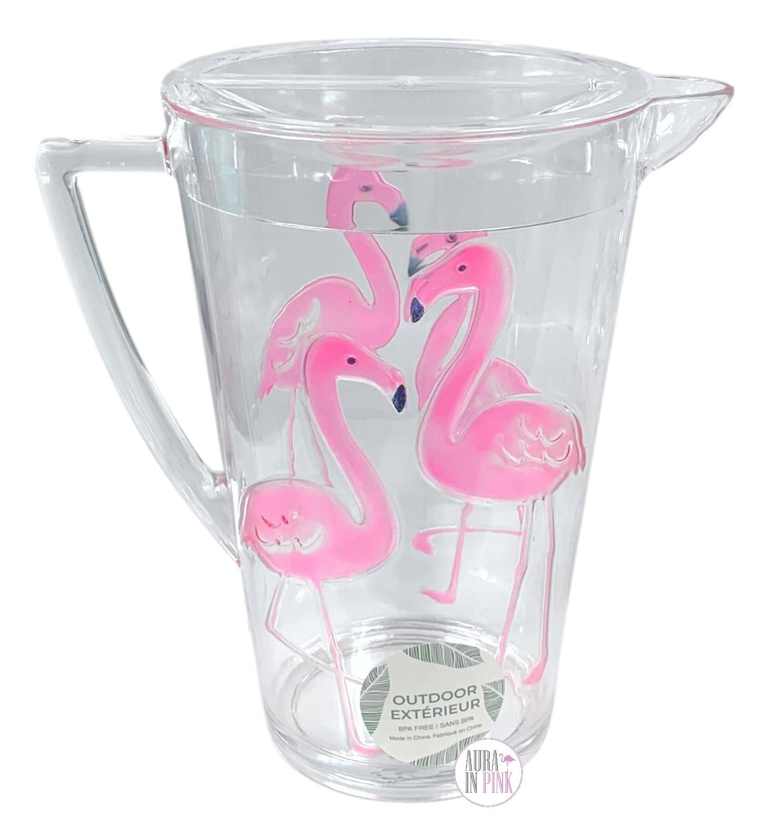 Flamingo Plastic Pitcher, 87.5 Oz.