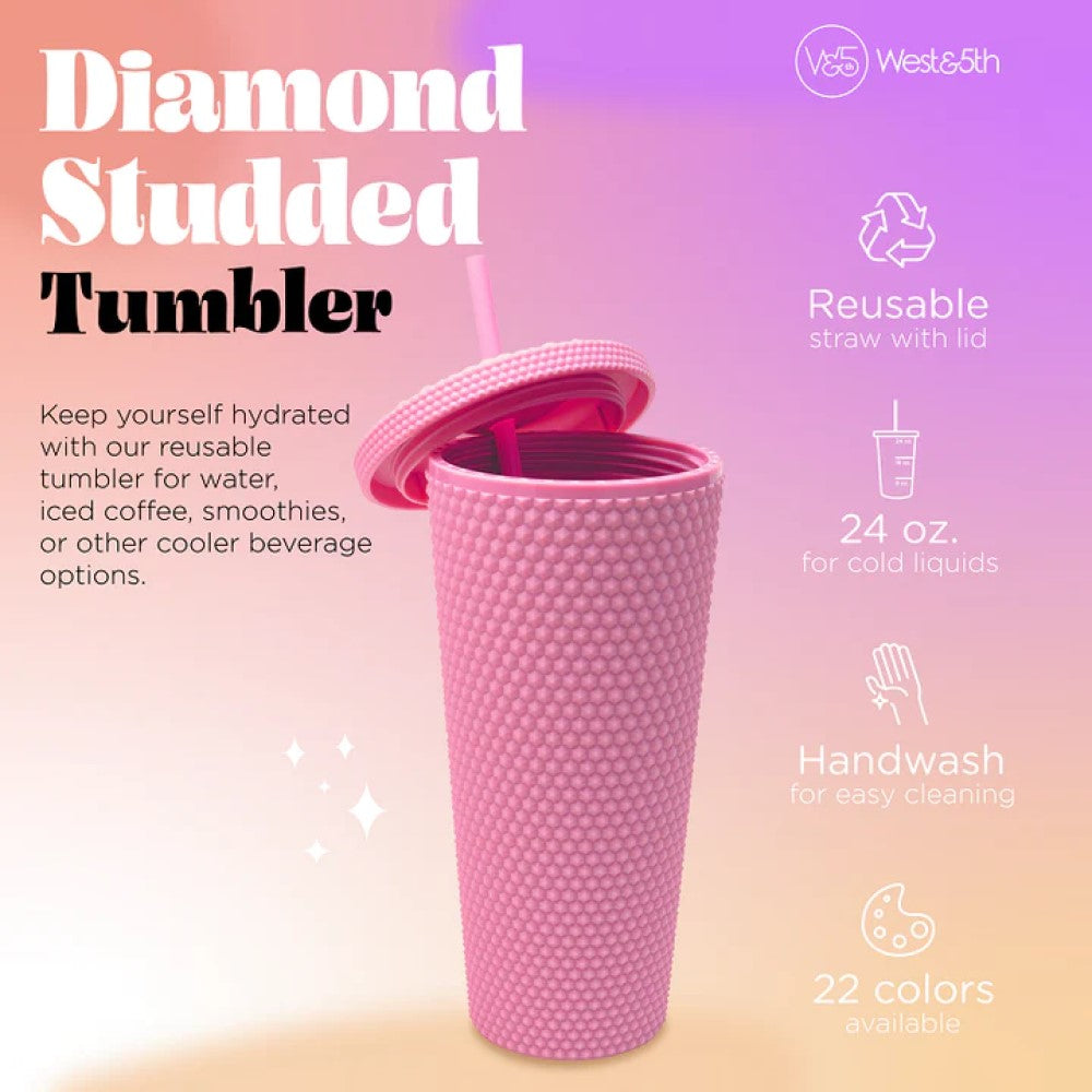 Pink Diamond Tumbler, 24 Oz.