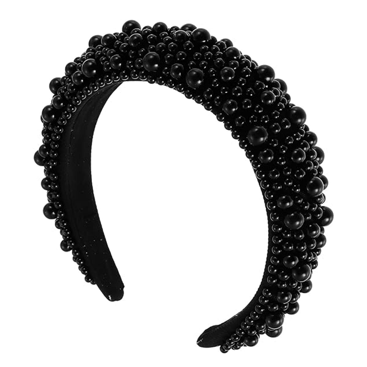 Black on sale pearl headband