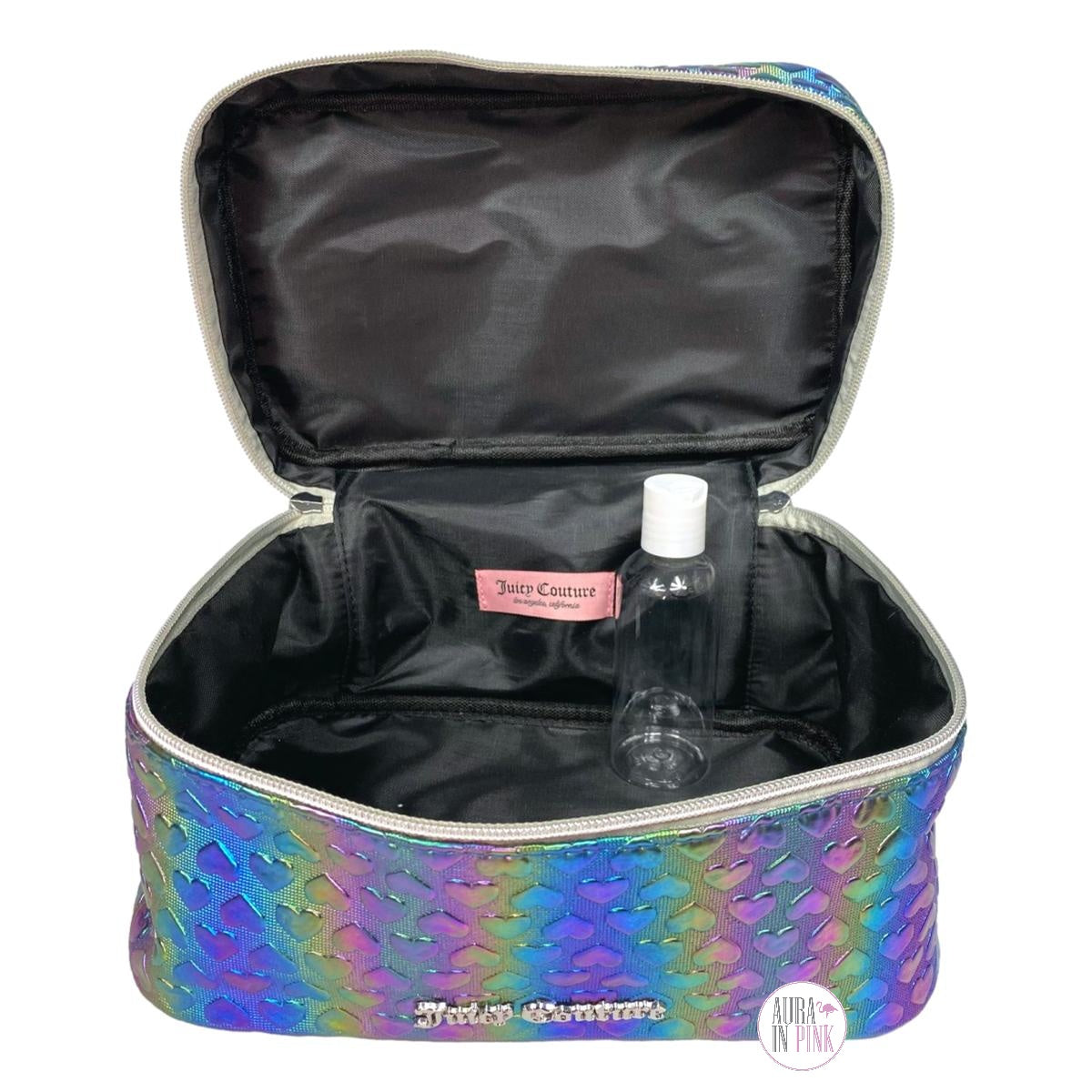 Juicy hotsell Couture Rainbow Hearts Cosmetic Bag