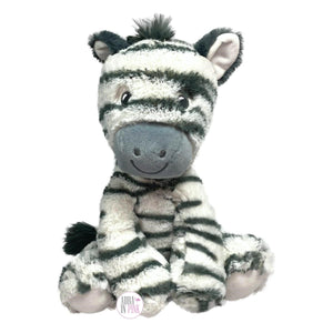 Kellytoy Kellypet Adorable Sitting Zebra Squeaky Plush Dog Toys - Various Sizes