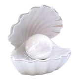 Merkury Innovations W&A Home Décor NY Iridescent Ceramic Clamshell Seashell Pearl LED Light