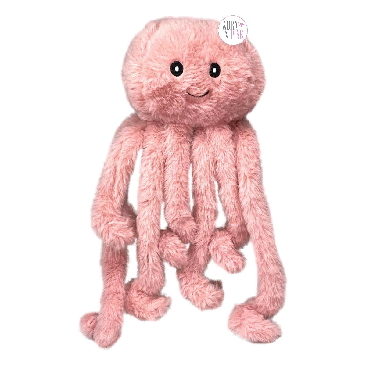 Nandog Pet Gear Octopus Squeaky Plush Dog Toys - Grey, Pink, Blue ...