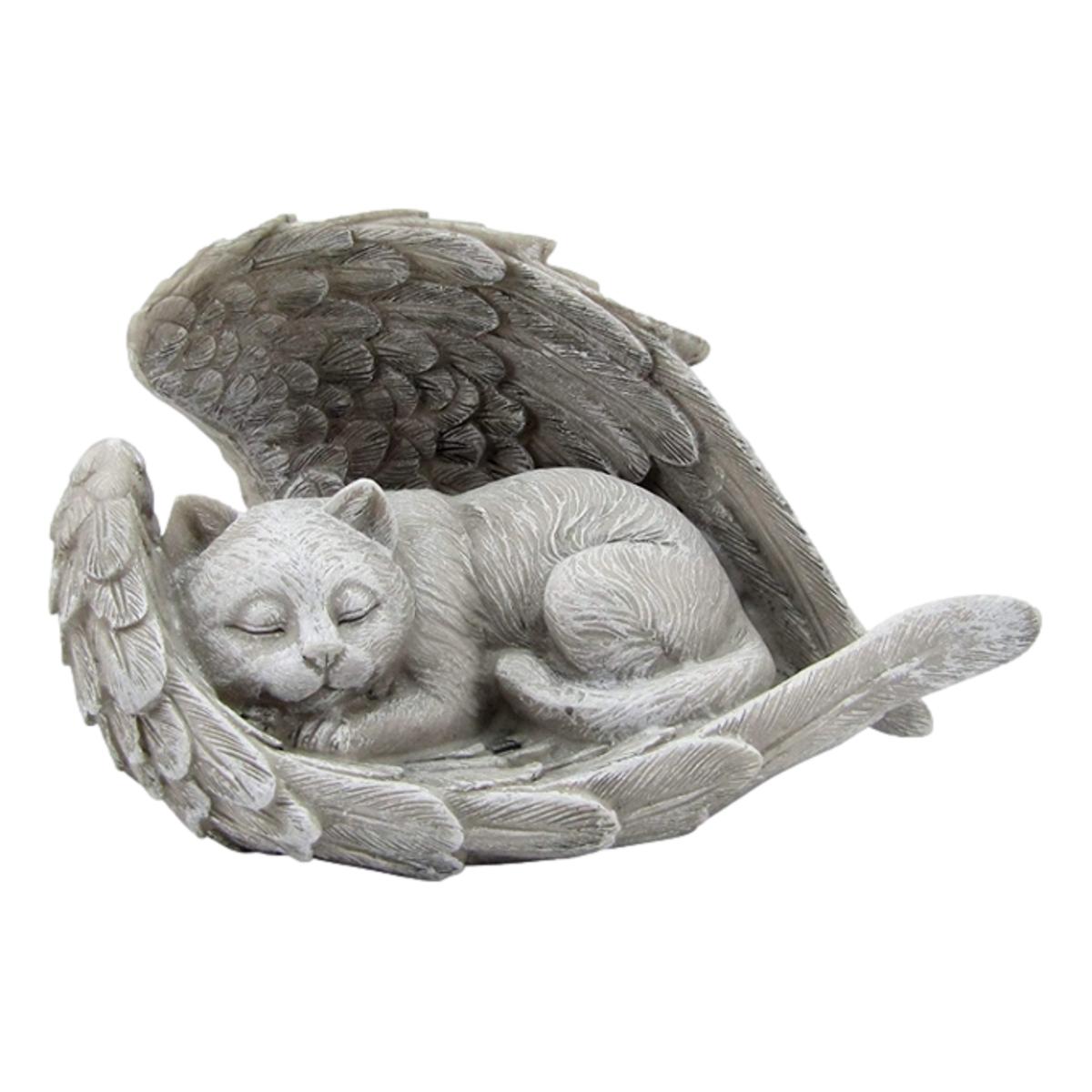 Sleeping Cat & Dog Angel Wings Statues – Aura In Pink Inc.