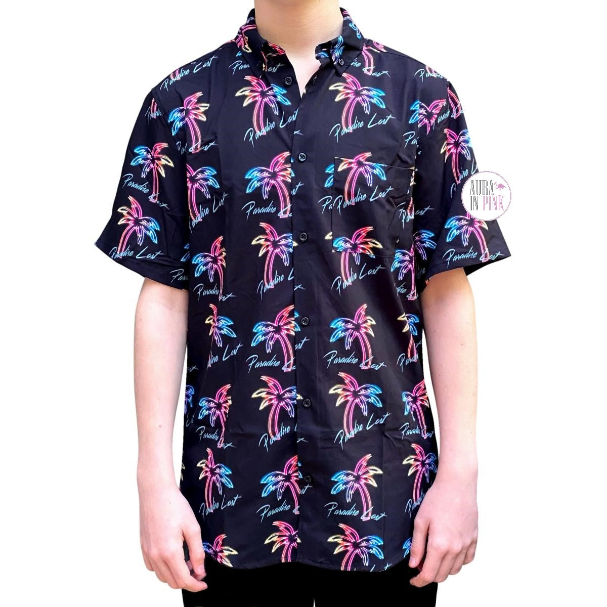 Neon Paradise Men Hawaiian Shirts