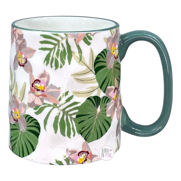 Tropical Leaf Clear Coffee Mug - Floradise