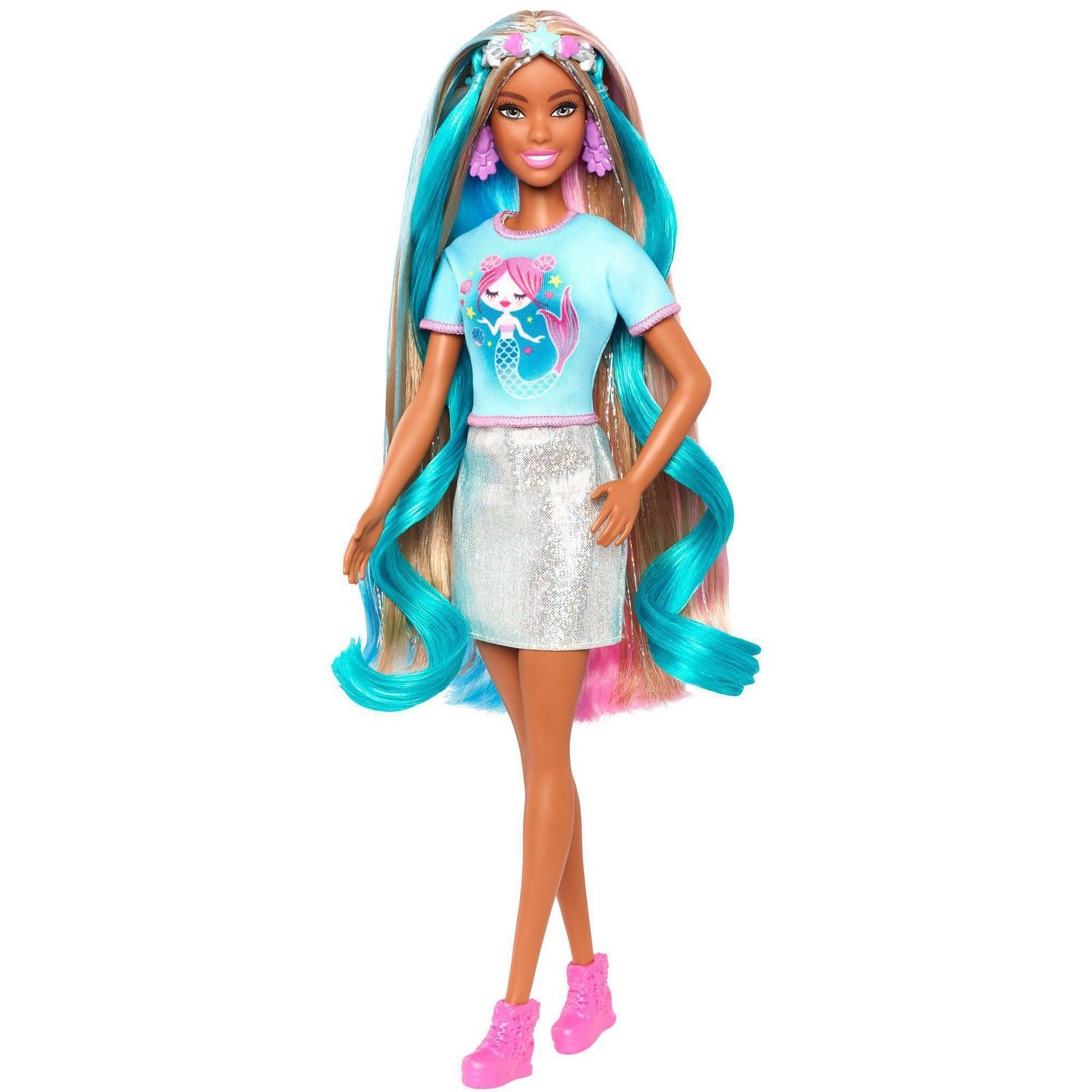 Barbie Fantasy Hair Unicorn To Mermaid Doll - Brunette – Aura In Pink Inc.