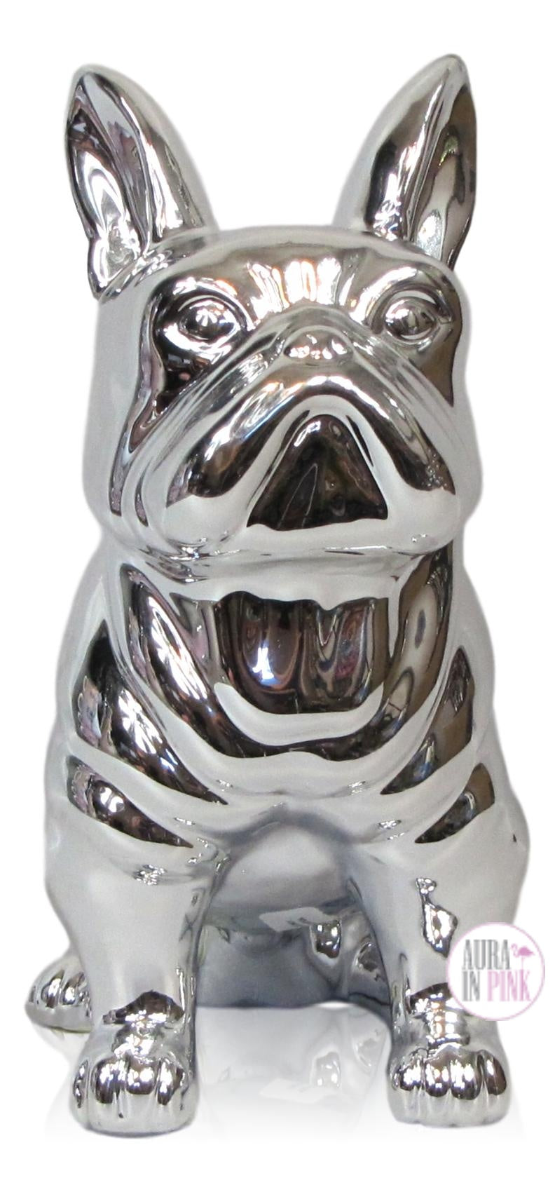 Silver french bulldog ornament discount