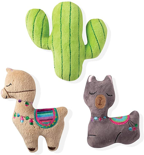Mini Cactus Plush Dog Toy 3pk – Fuzzy Creek Pet Supplies