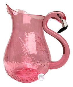 Gorgeous Pink Flamingo Acrylic Pitcher - Aura In Pink Inc.