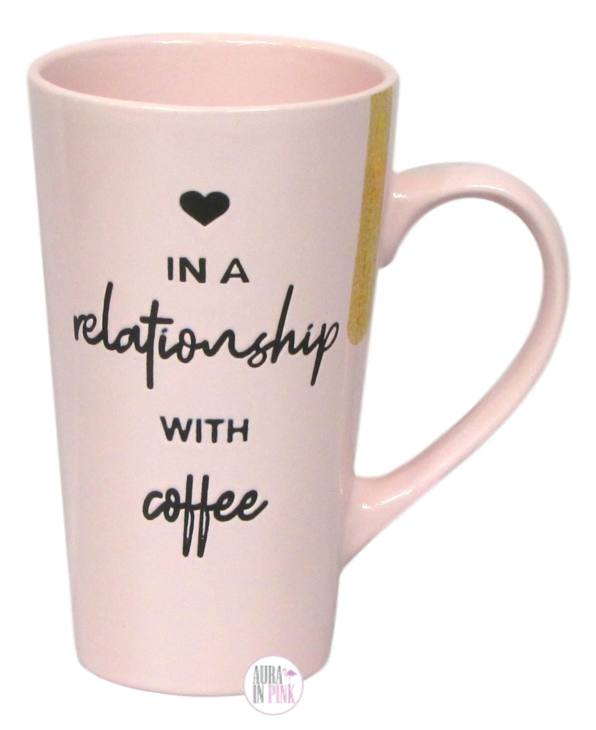 Hazel & Co. In A Relationship With Coffee Pink Ceramic Mug – Aura