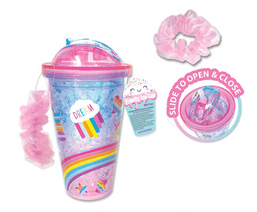 Summer Colorful Cool Cold Ice Fashion Ice Cup Double Plastic Straw Cup  Couple Gift Cup Water Juice Bottles Drinkware T2I227 From Tina310, $7.34