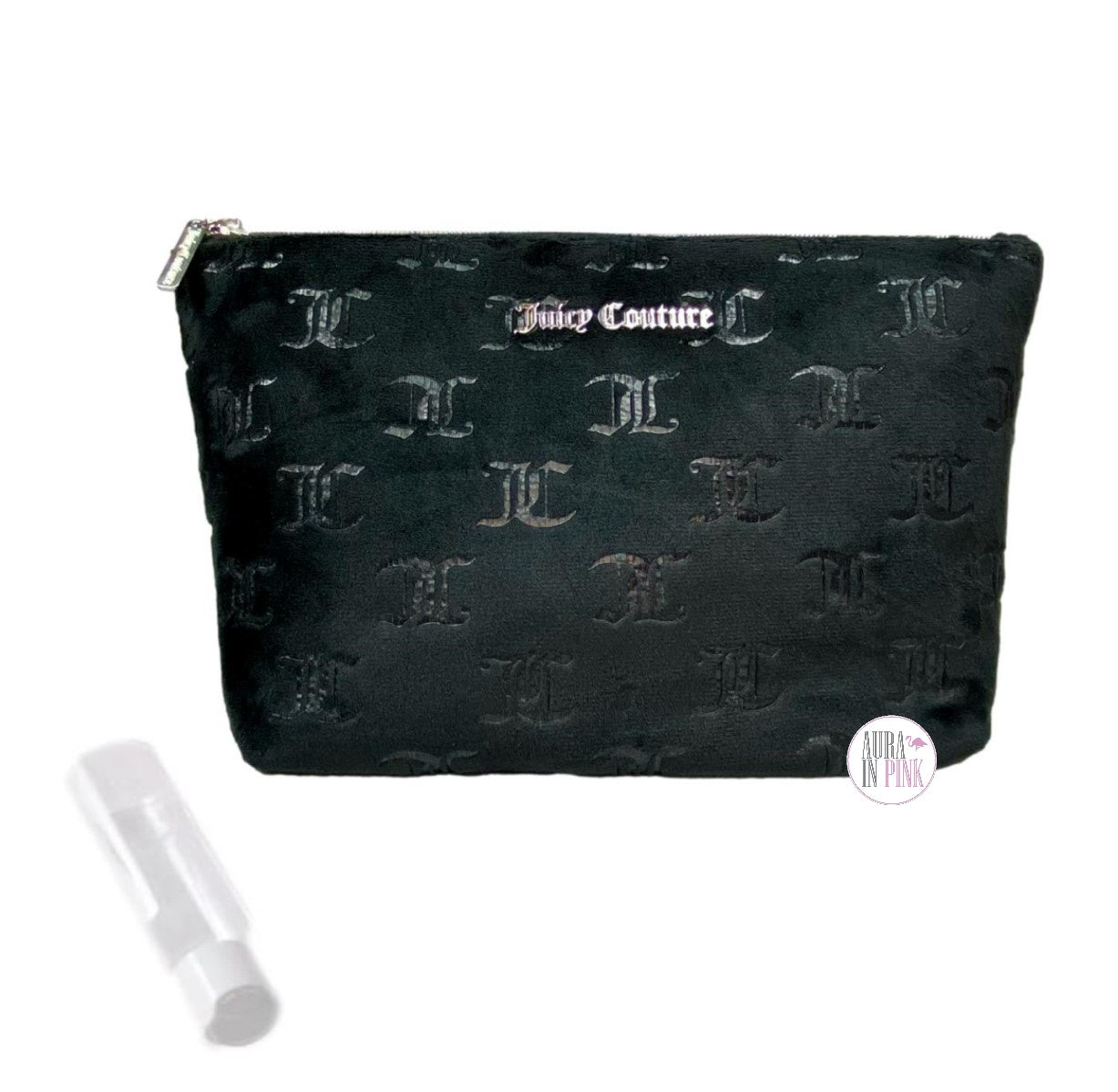 JUICY COUTURE sold black 2pc cosmetic bag set