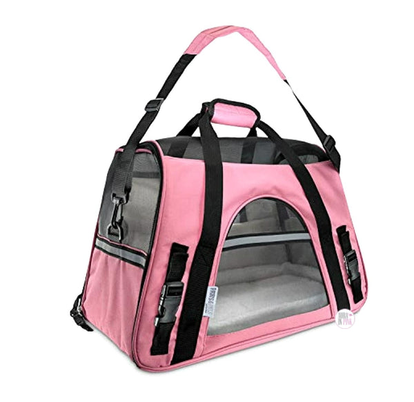 Crossbody Cat Carrier - Cotton - Pink - Yellow from Apollo Box