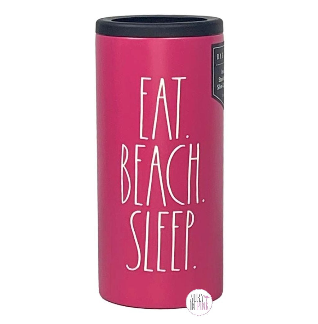 Home Beach Icons 12oz Stainless Steel Slim Can Cooler