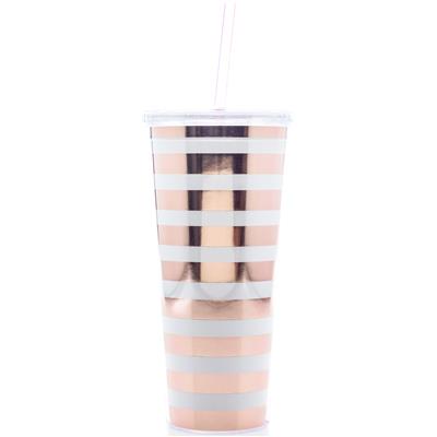 Rose Gold Stripes Tumbler Extra Large Aura In Pink Inc