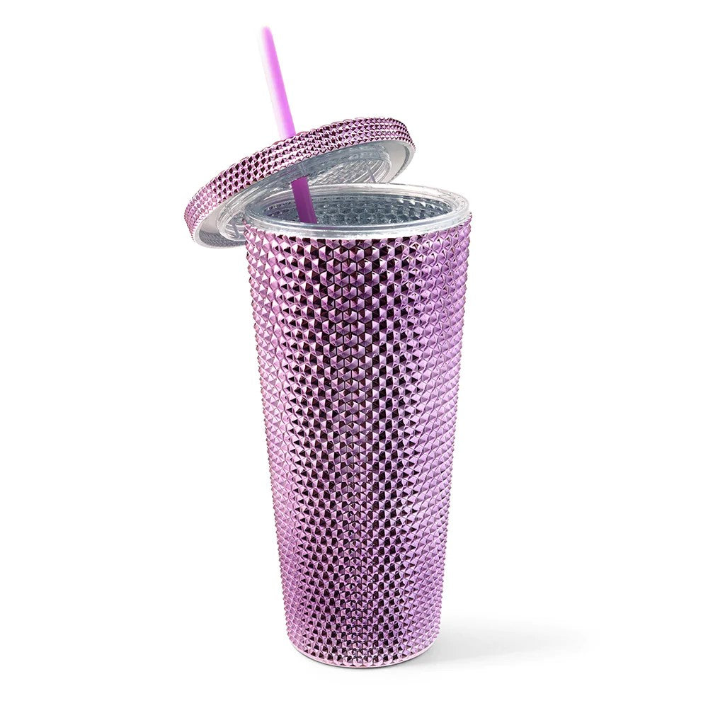 BestAlice Studded Bling Diamond Tumbler, 17oz/500ml Bling Cup with Lid and  Straw, Stainless Steel Gl…See more BestAlice Studded Bling Diamond Tumbler
